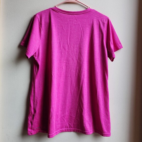 Reebok Hot Pink V-Neck Athletic T-Shirt Size Large - Picture 14 of 14